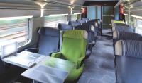 La SNCF a aménagé ses rames pour améliorer le confort des voyageurs: sièges spacieux, prise électrique individuelle, espace réservé aux téléphones portables.