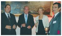 Gilbert Rebeyrole (président de la Chambre des métiers de Haute-Vienne), André Hurtaud (membre honoraire APCM), Elisabeth de Dieuleveult (APCM) et Ghislain du Jeu (ACFCI).