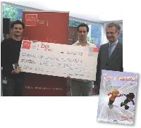 Guilhem Bertholet (à gauche) et Sylvain Tillon ont remporté la bourse be.project 2007 pour leur bande-dessinée pédagogique sur la création d'entreprise.