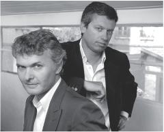 Xavier Cazard (à droite) gère, avec Stéphane Villey, Entrecom, une agence de communication.