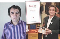 Le lauréat du concours Plume d'agence , Roland Marcotte, et son recueil de nouvelles.