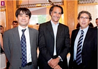 Junichiro Azuma (OKI), Hervé Lenglart (Editialis) et Gérard Bouhanna (OKI)