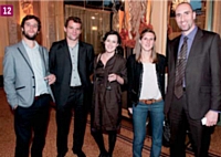 Julien Foucras et Thibaut Leroux (Hotel.info), Sophie Moreau (Chef d'entreprise), Marjolaine de Bonnafos (Hotel.info) et Mathieu Boullenger (Plus que parfait)