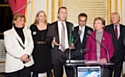 De gauche à droite : Agnès Bricard, Laurence Mehaignerie, le représentant de KPDP Consulting, Bernard Cohen-Hadad, Anne-Marie Escoffier et Jean-François Roubaud