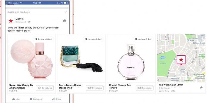 Facebook se lance dans la promotion dynamique des produits