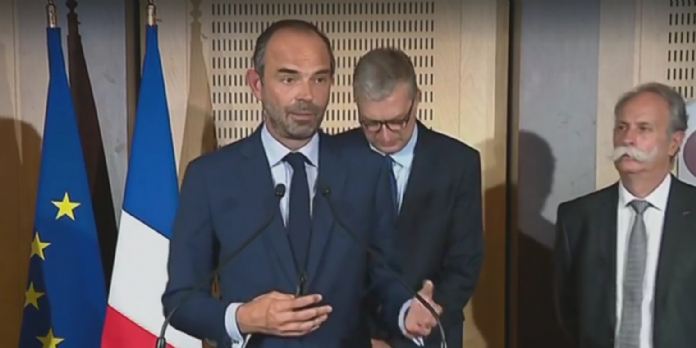 Photo : capture d'écran de l'allocution vidéo d'Edouard Philippe, à Dijon, mardi 5 septembre 2017