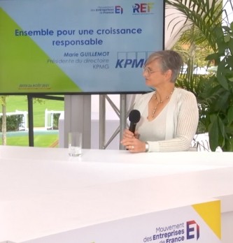 Les défis de KPMG pour réussir sa croissance responsable expliqué par la Présidente du Directoire Marie Guillemot.